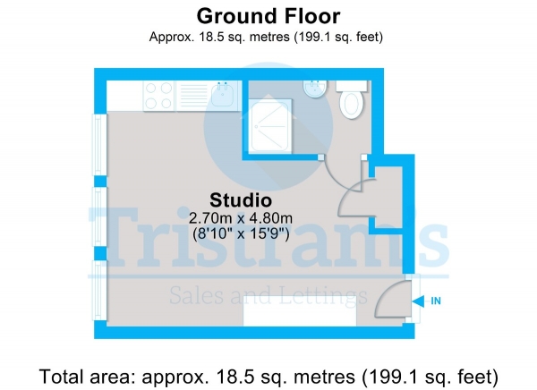 Floor Plan Image for Studio to Rent in Maid Marian House, City Centre