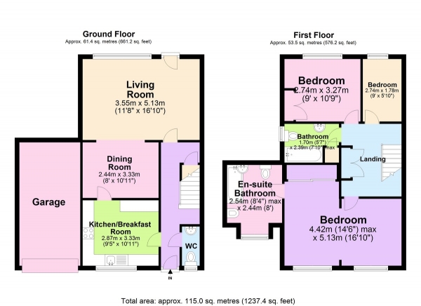 Floor Plan Image for Semi-Detached House to Rent in Chapel Mews, Bramcote