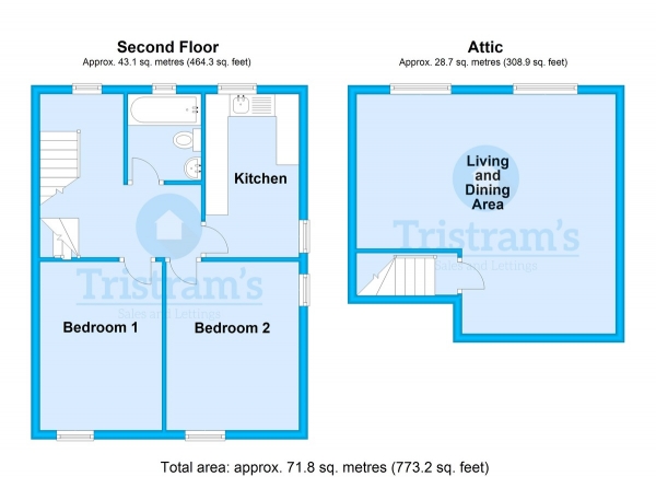 Floor Plan Image for 2 Bedroom Flat to Rent in Loughborough Road, West Bridgford