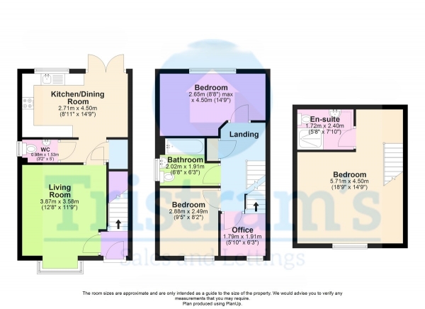 Floor Plan Image for 3 Bedroom Semi-Detached House for Sale in The Stanford, Sidings Lane, Bramcote