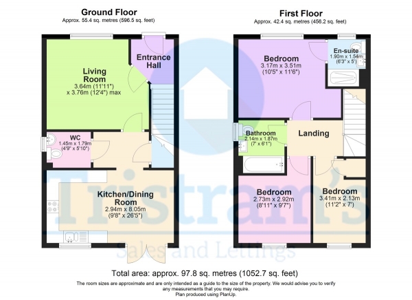 Floor Plan Image for 3 Bedroom Detached House to Rent in Violet Gardens, Edwalton, Nottingham