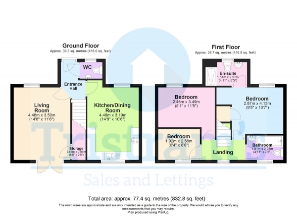 Floor Plan Image for 3 Bedroom Detached House for Sale in The Whitewater, Sidings Lane, Bramcote