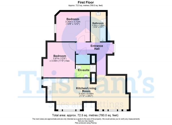 Floor Plan Image for 2 Bedroom Apartment to Rent in Hine Hall, Mapperley