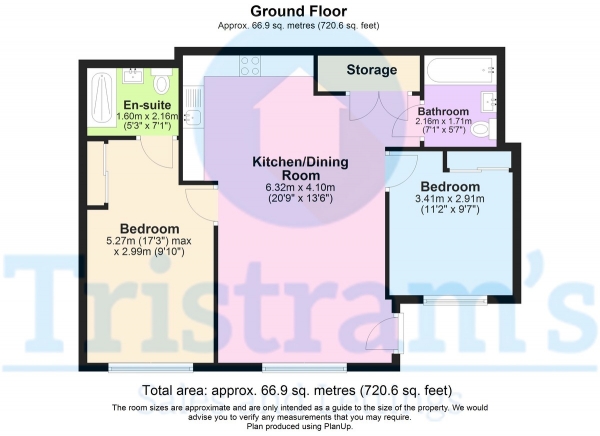 Floor Plan Image for 2 Bedroom Apartment to Rent in Silk Yard, Derby