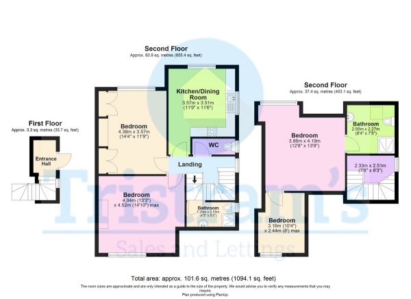 Floor Plan Image for 4 Bedroom Apartment to Rent in Tollerton Green, Nottingham