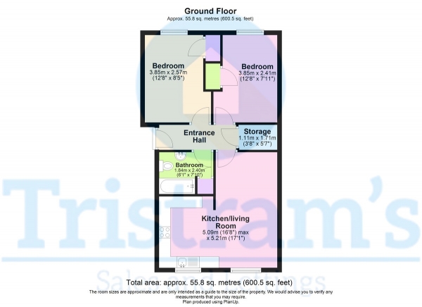 Floor Plan Image for 2 Bedroom Apartment to Rent in The Farthings, Nottingham