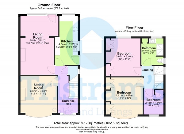 Floor Plan Image for 3 Bedroom Detached House for Sale in Gwenbrook Avenue, Beeston