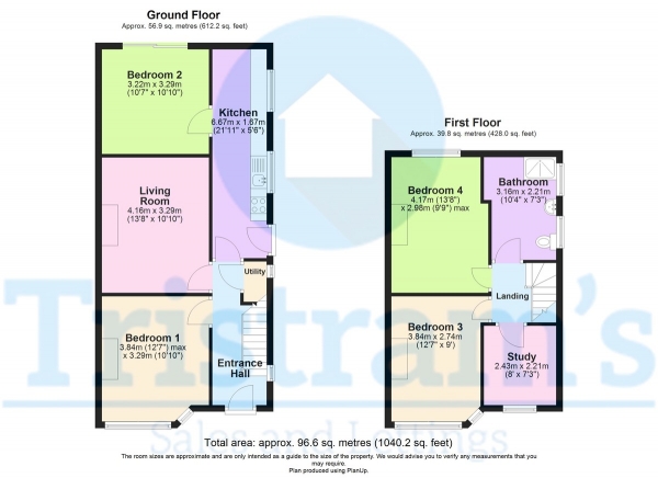 Floor Plan Image for 4 Bedroom Semi-Detached House to Rent in Lace Street, Nottingham