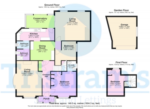 Floor Plan Image for 3 Bedroom Detached Bungalow for Sale in King George Avenue, Ilkeston