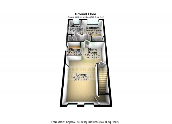 Floor Plan for 1 Bedroom Maisonette for Sale in Ifield, Crawley, RH11, RH11, 0PD - Guide Price &pound210,000