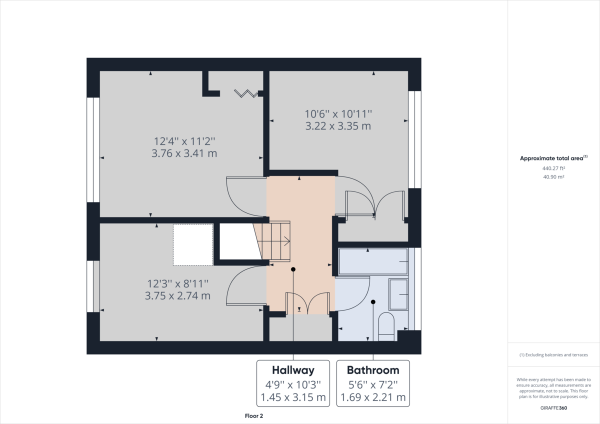 Floor Plan Image for 3 Bedroom Terraced House for Sale in Furnace Green, Crawley, RH11