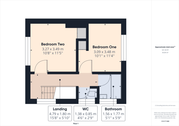 Floor Plan Image for 2 Bedroom End of Terrace House for Sale in Gossops Green, Crawley, RH11