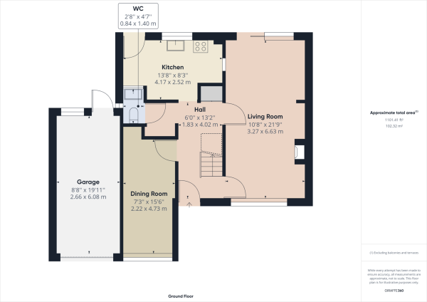 Floor Plan Image for 4 Bedroom End of Terrace House for Sale in Southgate, Crawley, RH11