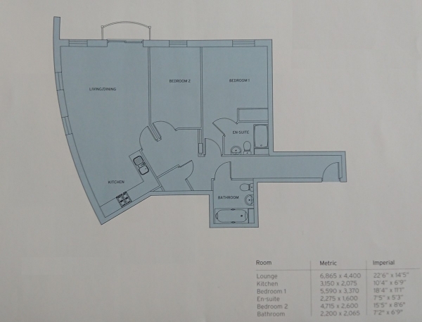 Floor Plan Image for 2 Bedroom Apartment for Sale in Pound Hill, Crawley, RH10