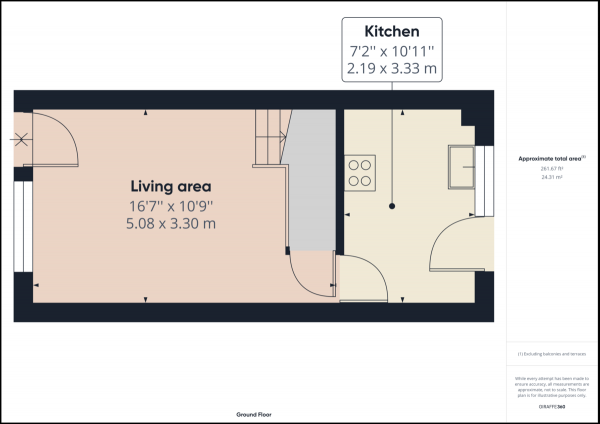 Floor Plan Image for 1 Bedroom Terraced House for Sale in Windmill Court, Crawley