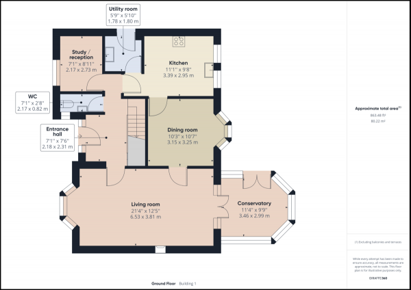 Floor Plan Image for 4 Bedroom Detached House for Sale in Maidenbower, Crawley, RH10