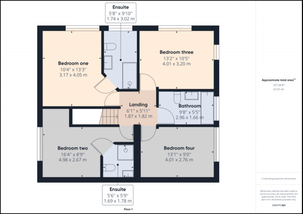 Floor Plan for 6 Bedroom Detached House for Sale in Copthorne, Crawley, RH10, RH10, 3PD - Guide Price &pound1,000,000