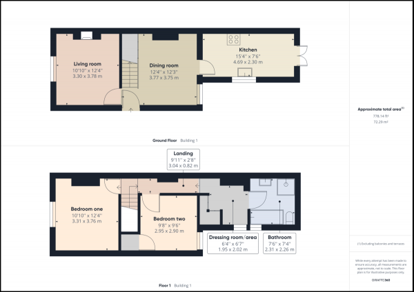 Floor Plan for 2 Bedroom Semi-Detached House for Sale in West Green, Crawley, RH11, RH11, 7BD -  &pound300,000