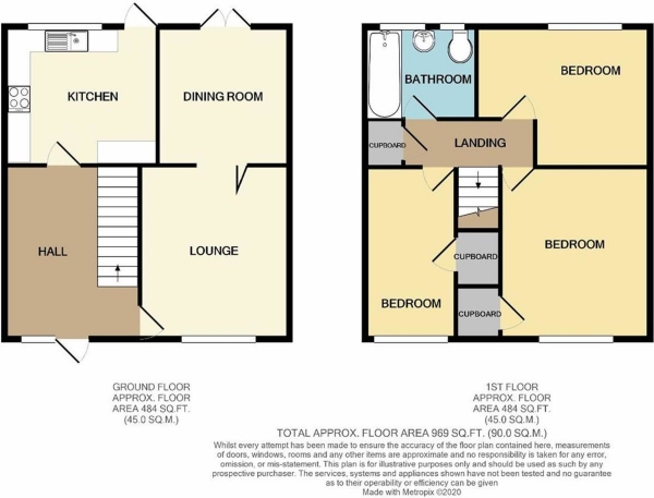 Floor Plan Image for 3 Bedroom End of Terrace House for Sale in Southgate, Crawley, RH10