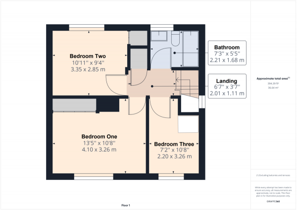 Floor Plan for 3 Bedroom Semi-Detached House for Sale in Northgate, Crawley, RH11, RH10, 8HN - Guide Price &pound425,000