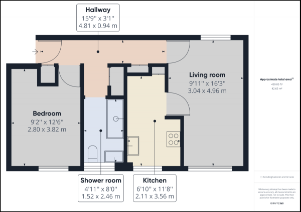 Floor Plan Image for 1 Bedroom Apartment for Sale in Bewbush, Crawley, RH11