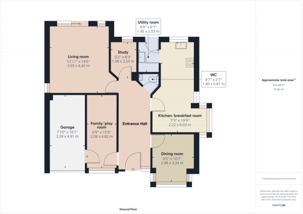 Floor Plan Image for 4 Bedroom Detached House for Sale in Copthorne, Crawley, RH10