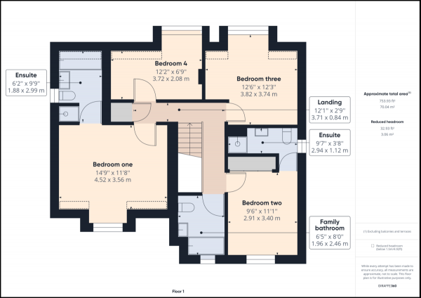 Floor Plan Image for 4 Bedroom Detached House for Sale in Copthorne, Crawley, RH10