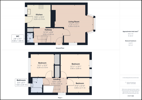 Floor Plan Image for 3 Bedroom End of Terrace House for Sale in West Green, Crawley, RH11