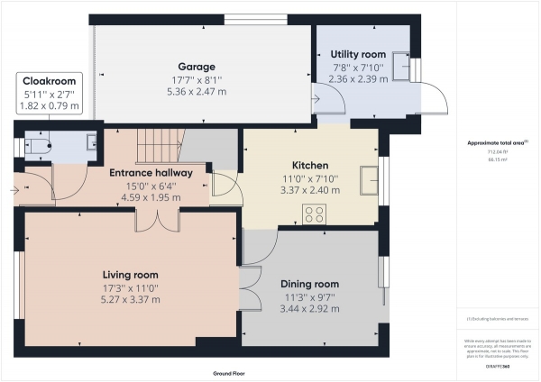 Floor Plan for 4 Bedroom Detached House for Sale in Maidenbower, Crawley, RH10, RH10, 7WS -  &pound575,000