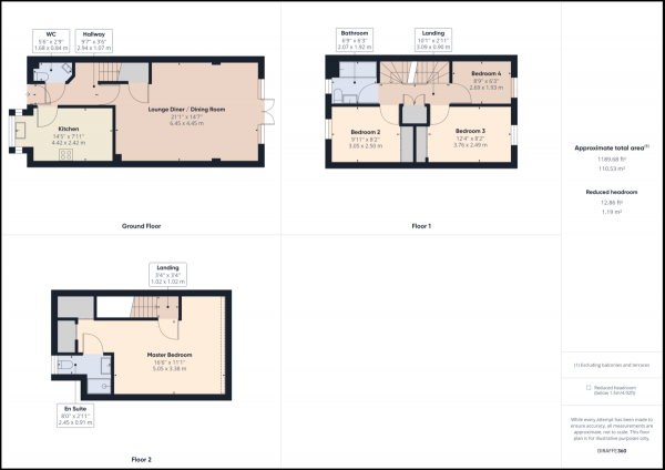 Floor Plan for 4 Bedroom Semi-Detached House for Sale in Ifield, Crawley, RH11, RH11, 0FZ - Guide Price &pound500,000