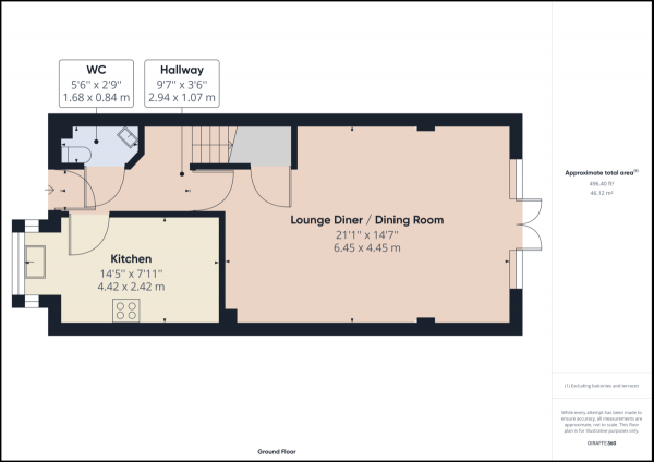 Floor Plan for 4 Bedroom Semi-Detached House for Sale in Ifield, Crawley, RH11, RH11, 0FZ - Guide Price &pound500,000