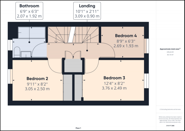 Floor Plan Image for 4 Bedroom Semi-Detached House for Sale in Ifield, Crawley, RH11