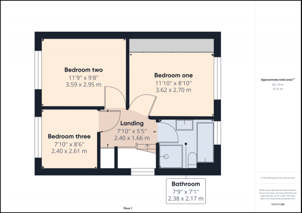 Floor Plan Image for 3 Bedroom Semi-Detached House for Sale in Pound Hill, Crawley, RH10