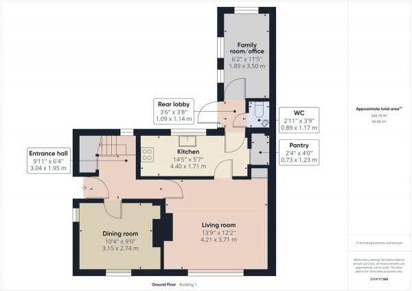 Floor Plan for 3 Bedroom Semi-Detached House for Sale in West Green, Crawley, RH11 7JQ, RH11, 7JQ - Guide Price &pound450,000