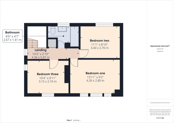 Floor Plan Image for 3 Bedroom Semi-Detached House for Sale in West Green, Crawley, RH11 7JQ