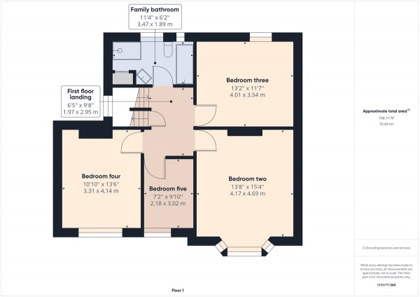 Floor Plan Image for 6 Bedroom Detached House for Sale in Horley, Surrey, RH6