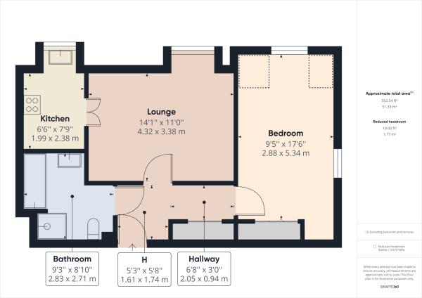 Floor Plan Image for 1 Bedroom Apartment for Sale in Fairfield Road