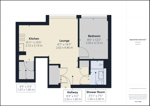 Floor Plan Image for 1 Bedroom Apartment for Sale in East Grinstead, West Sussex