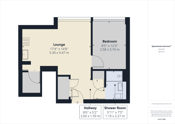 Floor Plan Image for 1 Bedroom Apartment for Sale in East Grinstead, West Sussex