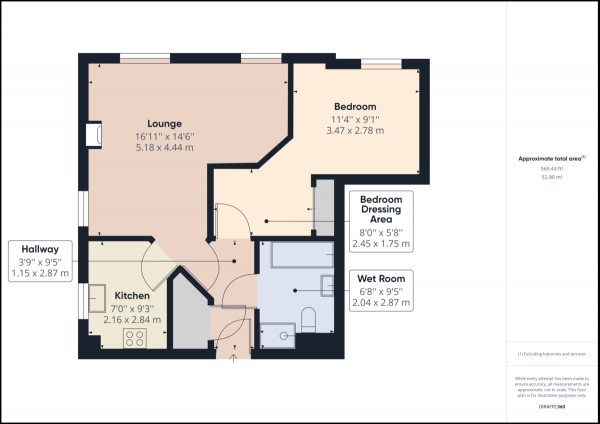 Floor Plan Image for 1 Bedroom Apartment for Sale in Fairfield Road, East Grinstead