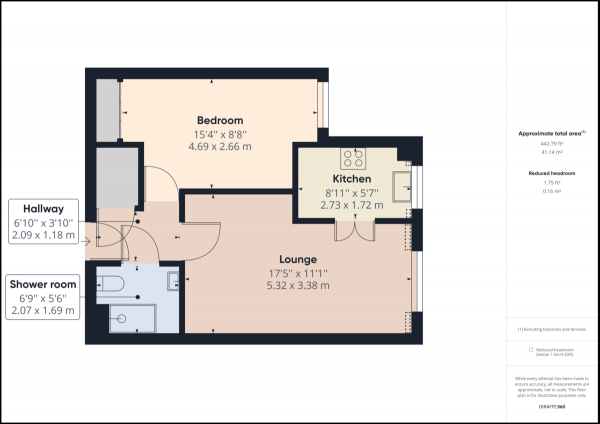 Floor Plan Image for 1 Bedroom Apartment for Sale in East Grinstead, West Sussex