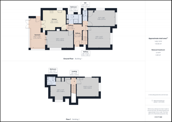 Floor Plan for 4 Bedroom Detached House for Sale in Moat Road, East Grinstead, RH19, 3LW - Guide Price &pound650,000