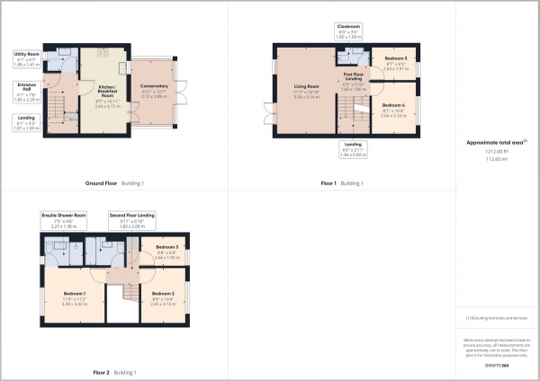 Floor Plan for 5 Bedroom Town House for Sale in Manning Close, East Grinstead, RH19, 2DR - Guide Price &pound450,000