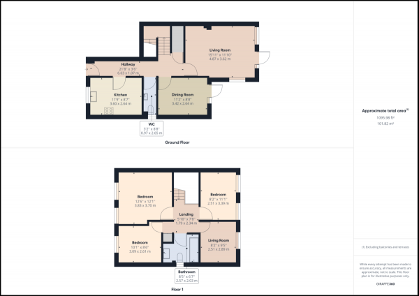 Floor Plan Image for 4 Bedroom Semi-Detached House for Sale in East Grinstead, West Sussex