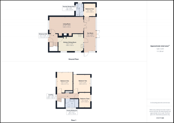 Floor Plan for 4 Bedroom Detached House for Sale in East Grinstead, West Sussex, RH19, 1NL - Guide Price &pound700,000