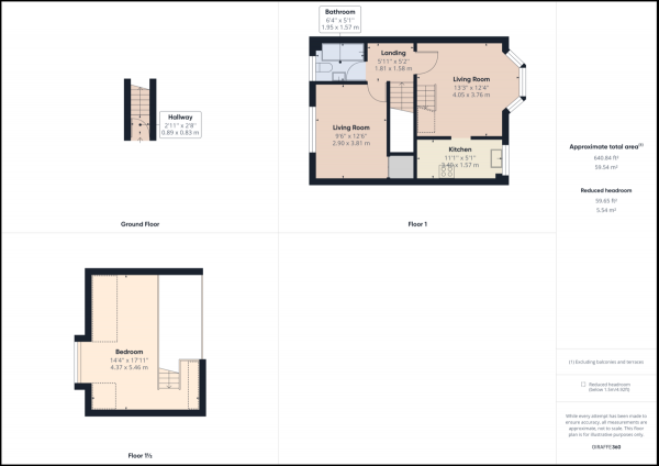 Floor Plan for 2 Bedroom Maisonette for Sale in Dunnings Road, East Grinstead, RH19, 4AQ - Guide Price &pound260,000