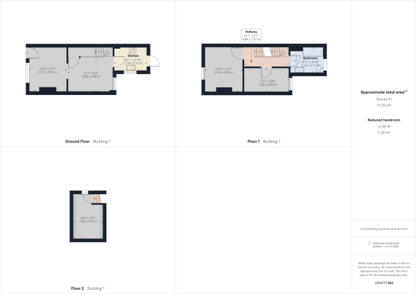 Floor Plan for 2 Bedroom End of Terrace House for Sale in East Grinstead, RH19, 2ES - Offers in Excess of &pound325,000