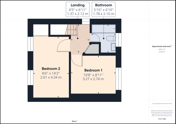 Floor Plan for 3 Bedroom Semi-Detached House for Sale in Drivers Mead, Lingfield, RH7, 6EU -  &pound400,000