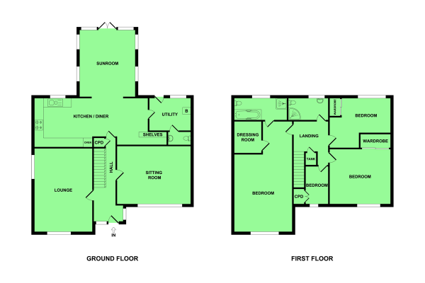 Floor Plan Image for 5 Bedroom Detached House for Sale in Glebe Close, Gunton, Lowestoft