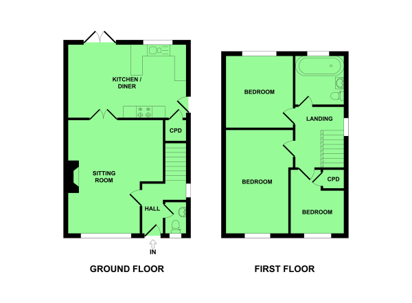 Floor Plan Image for 3 Bedroom Detached House for Sale in Meadowland Drive, Bradwell